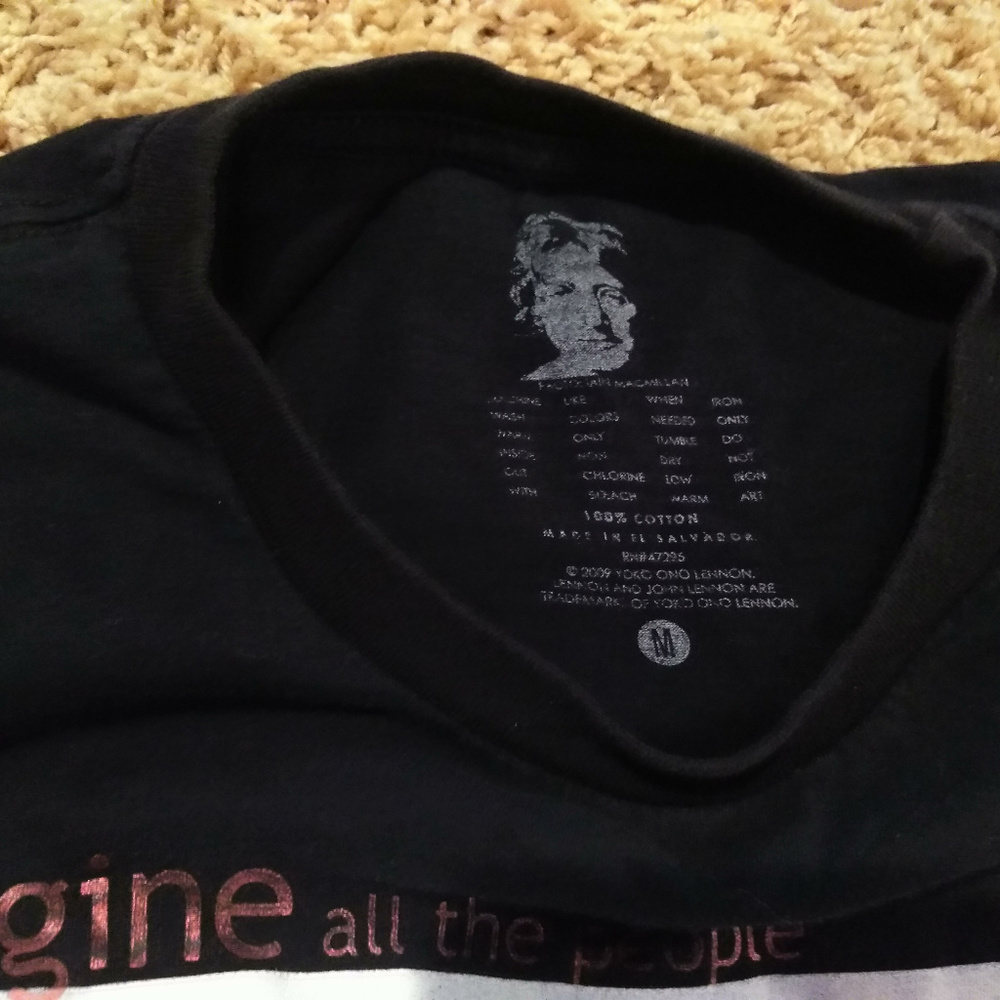 John Lennon Imagine Tee shirt - Size M - Picture 3 of 4